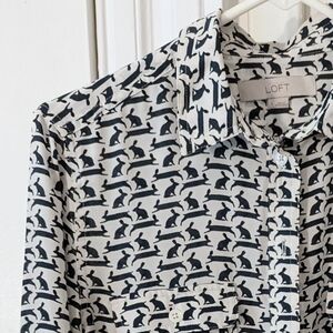 LOFT Women's Rabbit Gauze Blouse Size S